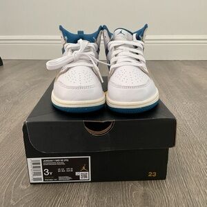 Jordan Kids' Sneakers - White, Blue, and Tan